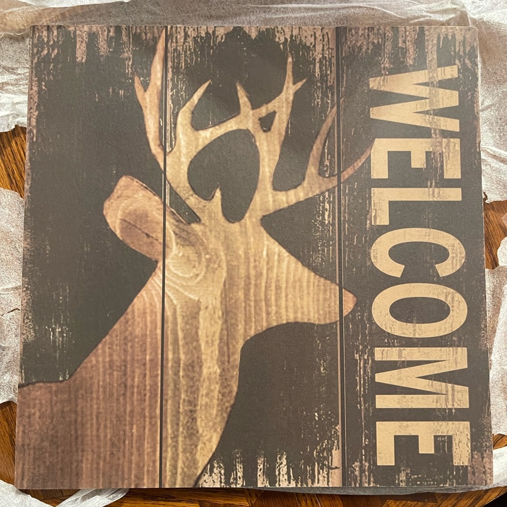 Brown and Black Rustic Deer Accent Decor